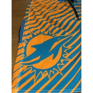Miami Dolphins Board Shorts Men 38 Swim Trunks Teal Orange NFL Team Apparel